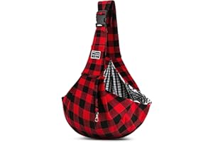 FLOVIPPET Hundetragetasche, Freihändige Haustiertragetasche für Kleine Hunde Katzen, mit verstellbarem Schultergurt, Atmungsaktives Netz, Sichere Tragetasche für Outdoor-Aktivitäten (Rot)