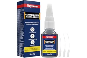 NAYRMAER 30g Gummikleber Extra Stark Wasserfest, Starke Bindung Gummi kleber Schwarz für Gummiprodukte, Reifen, Stiefel, Gürtel, Bastelarbeiten