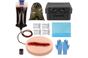 MedEduQuest Kit di Addestramento per Medicazione delle Ferite da Lacerazione, Kit di Addestramento per Fermare L'emorragia, Kit di Controllo dell'emorragia per Lezioni di Medicina - Scatola Tattica