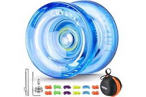 YOSTAR YOYO Enfants Yoyo réactif K2 Plus, Double Usage Yo-yo pour débutant, avec Roulement KK de Remplacement pour Joueurs avancés intermédiaires, dissolvant de roulement, Sac, 5 Cordes Yoyo (Bleu)