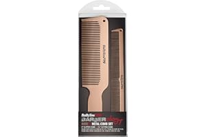BaBylissPRO Barberology zestaw grzebieni - RoseFX metalowy grzebień unisex 2 szt