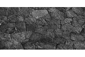 MIRRORANG 180x46cm Grigio Scuro Pietra Acquario Sfondo Roccia Pesce Serbatoio Sfondo Rocky Terrario Sfondo