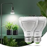 SANSI 10W E27 LED Grow Light Bulbs for Indoor Plants | Full Spectrum Plant Lamp, 2 Pieces