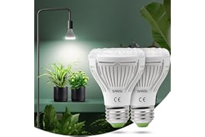SANSI Bombillas de Crecimiento LED 10W E27 para Cultivo Plantas Interior (P20 10W (2Pack))