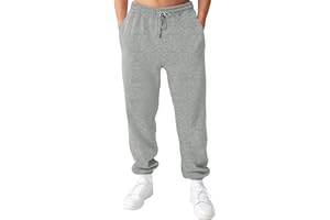 Love My Fashions Mens Trousers Fleece Tracksuit Bottoms Elasticated Drawstring with Zip Pockets Cuffed Sweatpants Gym Sports Joggers Mens