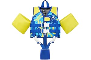 Gogokids Kids Swim Vest Float Armbands, Toddler Jacket-style Swimming Buoyancy Flotation with Adjustable Straps Children Float Jacket for Boys Girls (2-6 Years/15-30 KG)