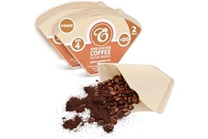 EDESIA ESPRESS - 200 filtri caffè americano in carta non sbiancata - forma a cono - misura 4