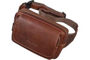 STILORD 'Boston' Marsupio Grande in Pelle Vera da Uomo Donna Borsello a Tracolla Monospalla Vintage Elegante in Cuoio