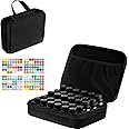 BLIRITEL EVA Essential Oils Organizer, 30 Bottles Hard Shell Essential Oil Storage Carrying Case, Essential Oils Boxes Holds 30 Bottles with 5ml,10ml,15ml (Black)