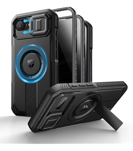 seacosmo Beschermhoes voor iPhone 13 Pro Max 6,7 inch, met gehard glas, displaybescherming en camera aan de achterkant [9H hardheid], schokbestendig, ultradun, 360 graden bescherming, robuust