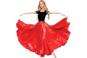 Baisdan - Gonna in Raso per Danza del Ventre, Costume da Festival, Gonna Lunga e Ampia