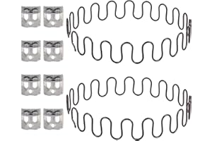 Carkio molle per divani, 2 pezzi a molla da 78,7 cm con 8 clip a S, kit di riparazione a molla per divano con diametro 4.0 fili, compatibile con posti a sedere in mobili decorazione d'interni