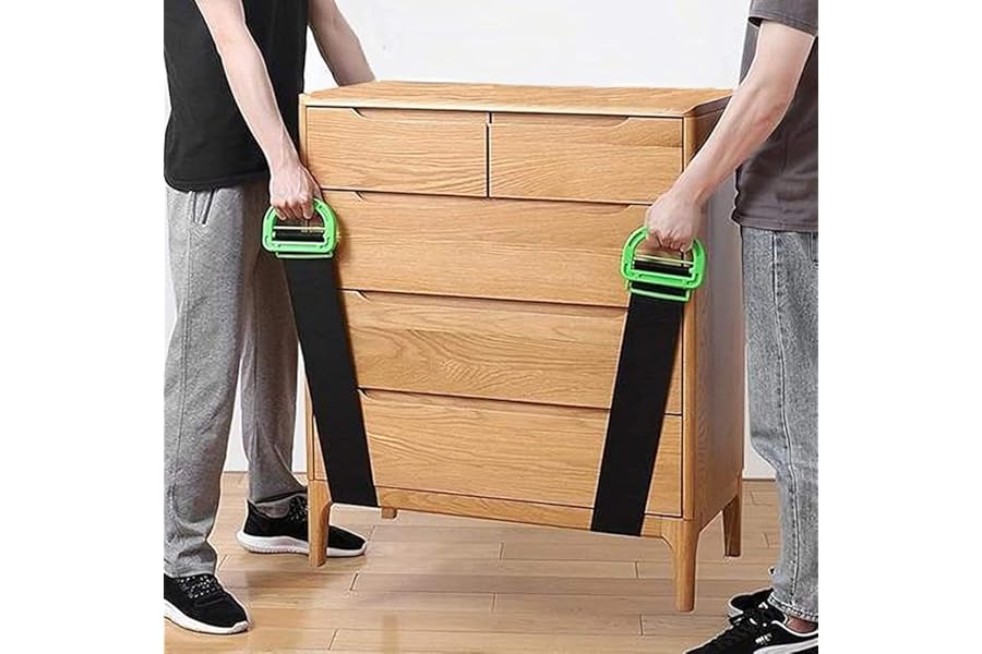 MAIYADUO 2 PACK Adjustable Lifting Moving Straps, Single or Multi-Person Carrying Strap, Multipurpose Moving Straps for Furniture, Boxes, Mattress, Construction Materials, Supports Up to 600 Lbs