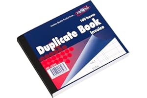 PRODBUY [Pack of 2] 100 Leaf Invoice Duplicate Books Receipt Feint Ruled Lined A6 Numbered Pads