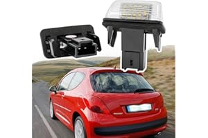 njssjd Lot de 2 feux plaque d'immatriculation LED pour Peugeot 206 207 306 307 308 406 407 5008 Citroën C3 C4 C5 Berlingo Saxo Xsara 4D 5D Canbus sans erreur
