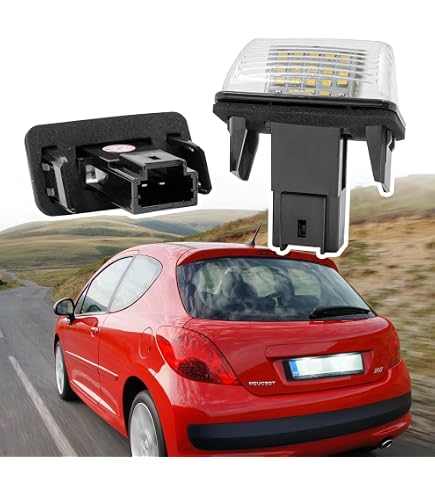 Terza Luce Freno Posteriore Per Peugeot 206 207 208 E Citroen C2 C3 - Ricambio 6350K5 9801929780, Colore Rosso