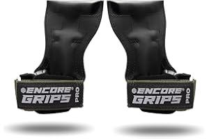 ‎ENCORE GRIPS Encore Grips® Zughilfen für Krafttraining Fitness Bodybuilding Gewichteheben Kraftsport Lifting, mit Handgelenk Handbandage Gewichte Training Handschuhe Griffe Gym Equipment