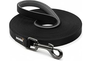Rudelkönig Longe pour Chien 10m - Robuste et résistante aux intempéries - Longe avec poignée rembourrée - Laisse de Dressage pour Chien Pratique et Confortable