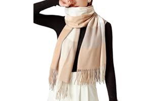 HYUET Invernale Pasmina Sciarpa Scialle Donna a Quadri Elegante Lungo Morbida Calda Stole Sciarpe Scozzese Tartan Wrap Maglia Scialle Inverno Poncho Stola Pashmina per Donna Uomo