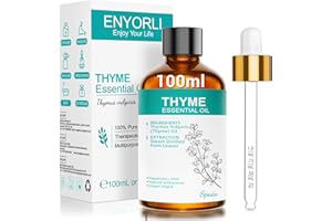 ENYORLI ENTORLI olejek tymiankowy, 100 ml, 100% czysty, naturalny olejek eteryczny do włosów, skóry, dyfuzora aromatu, aromaterapii i perfum DIY