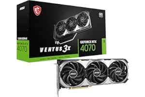 MSI GeForce RTX 4070 Ventus 3X E 12G OC Carte Graphique de Jeu - 12 Go GDDR6X, 2520 MHz, PCI Express Gen 4, 192 Bits, 3X DP v 1.4a, HDMI 2.1a (Prend en Charge 4K & 8K HDR)