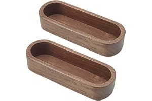 MAMIDDLE Visitenkartenhalter aus Holz für Schreibtisch Visitenkartenständer für Büro Business Geschenk(Oval - 2 PACK)
