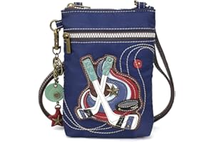 CHALA RFID Cell Phone Purse - Women Nylon/Faux Leather Xbody Handbag with Adjustable Strap