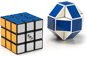 RUBIK'S Il Cubo diRubik L'Originale, Retro Pack, 3 X 3 + Snake, Rompicapo Professionale, Età 8+, 6062615