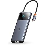 Baseus Hub USB C 10Gbps Adattatore USB 3.2 con Gigabit Ethernet, 4K@60Hz HDMI, 2 USB-A, USB-C, 100W PD, 6 in 1 Docking Statio