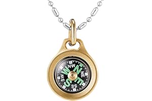 MecArmy Pocket Survival Compass, Precision Navigation with Luminous Dial, Waterproof Mini Compass with Necklace & Gift Box – Ideal for Graduation, Birthdays, Outdoor Hiking & Adventure