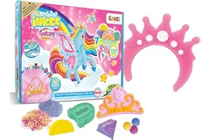 INKEE - Geschenkbox Galupy Unicorn | Einhorn Badeset 7 Badezusätze, Einhorn Badebomben & Badesalz Kinder, Badespaß für Kinder