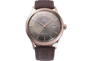 Orient Classic Baby V4 2. generacja - Automatyczny i ręczny mechaniczny skórzany zegarek na rękę klasyczny elegancki cienki RA-AC0P, Brązowy, Klasyczny