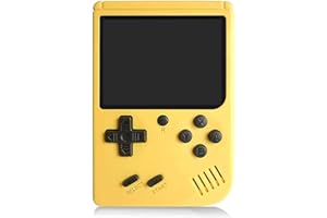 Fsjun Retro Handheld Game Console 3 Inch Screen 500 Classic Games FC TV Output Game Player Classic Game Console Connectable Handle Christmas, New Year, Birthday Presents (yellow)