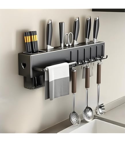 Barra Porta Coltelli Da Parete In Acciaio Inox - 40 Cm, Design Elegante E Fissaggio Sicuro - Foto 3