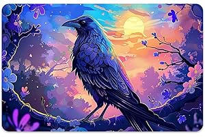 Peacoblue Bank Card Sticker Crow and Dusk Credit Debit Card Custom Skin Cover Protector, 4 Styles Waterproof Scratch-Proof and Attractive Decal for Most Popular EBT Transportation Key Card