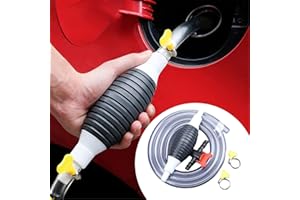 GUIDRE Handpumpe Benzinpumpe, Dieselpumpe ölpumpe mit 2M Rnglebigen PVC Sahlauch,Universal Absdugpumpe für Boot Auto Fahrzeug Diesel Benzin Öl Watser,TragbareSchlauchpumpe für Benzin Flüssigkraftstoff (B)