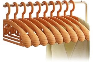OYUEGE Um 360 Grad drehbarer Kunststoff-Kleiderbügel, extra dicker Kunststoff, breite Schulter, Standard-Kleiderbügel, ideal für täglichen Gebrauch, 10 Stück, Orange, Einheitsgröße, (OYUKPTYJ034-3)