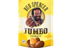 Piasten Bud Spencer Jumbo Peanuts 150g – Knackige Erdnüsse umhüllt von zarter Milchschokolade (1 x 150g)