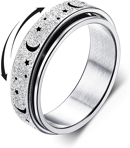 BRTNUP Sömni Ring voor dames, menopauze, magneetveldtherapie-ring, gezondheidsring, magnetische ring voor dames, menopauze, vermindert stress en angstgevoelens, verbetert de slaapkwaliteit, One-Size