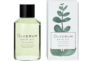 Olverum Bath Oil 125ml - Luxury Muscle Soothing Bath Soak - Relaxing Aromatherapy Oil with Highly Concentrated Blend of 10 Essential Oils - Natural, Vegan, Cruelty Free - Bath Oils for Women & Men