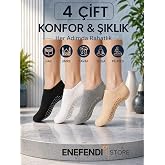 4 &Ccedil;ift Kaydırmaz Unisex Yoga, Pilates, Tavaf &Ccedil;orabı | Spor Patik &Ccedil;orap Beyaz|Gri |Siyah |Bej 36-40