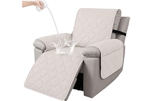 Ystyle Funda Sillon Relax Reclinable 1 Plaza, Funda Butaca Reclinable Impermeable con Banda Elástica, Antimanchas y Antiarañazos, Fundas Lavables para Sillas Reclinables, Beige