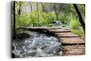 ARTTOR Quadri Moderni Soggiorno Parco natura verde albero Quadro su Tela 120x80cm Stampe da Parete Camera da Letto Cucina 1 pezzo Wall Art Canvas Grandi XXL Decorazione Murale Grafica Immagini AA120x80-0356