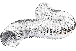 WEEDNESS Manguera de aire de escape Tubo de Aluflex 350 mm 1 metro - Manguera de ventilador de tubo clima de cultivo interior Growbox Manguera de ventilación de la caja de cultivo