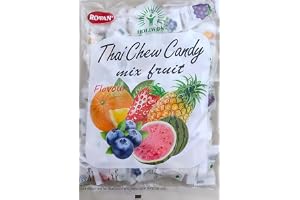 DECADENT FOODS Rovan Holiwon Thai Chew Candy Mix Fruit Flavor Mixed Candy 300gm