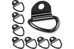 GAUATO Zurösen 8 Stück, V Ring Aufbauring mit Last 400 kg, Zurrring Zurröse Autoanhänger Anhänger Haken mit Befestigungsösen, Anschlagpunkt Verzurrösen für Anhänger LKW Trucks Ladungssicherung