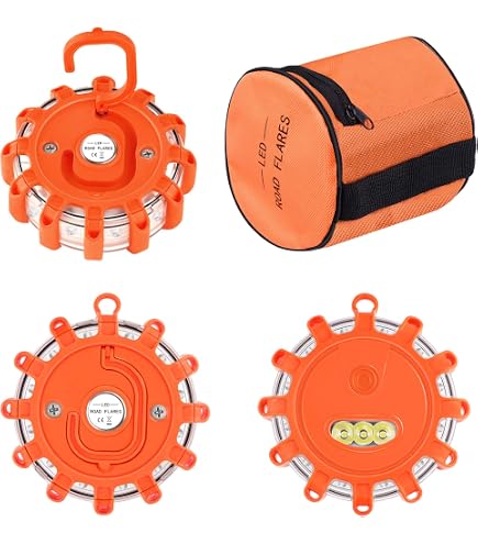 Kit de signalisation magnétique led sans fil rechargeable orange 12V 24v Kit de signalisation magnétique led sans fil rechargeable orange 12V 24v
