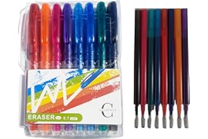 CHLOENCE penne cancellabili 8colori + 8 ricariche lunga durata