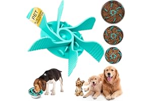 BUAUTY Slow Feeder Dog Bowls Insert, Cuttable Slow Feeder for Cats and Dogs, Pet feeder with 18 Suction Cups, Feeding supplies for Most Dog Bowl or Dog Dish