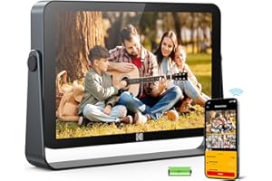 KODAK Cornice Digitale WiFi 10.1 Pollici, Batteria Integrata 4000mAh, Schermo Touch IPS G+G HD 1920x1200, WiFi Dual-Band, Memoria 32GB, Condivisione Istantanea di Foto, Musica e Video